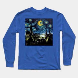 Starry Night Wizarding School Van Gogh Long Sleeve T-Shirt